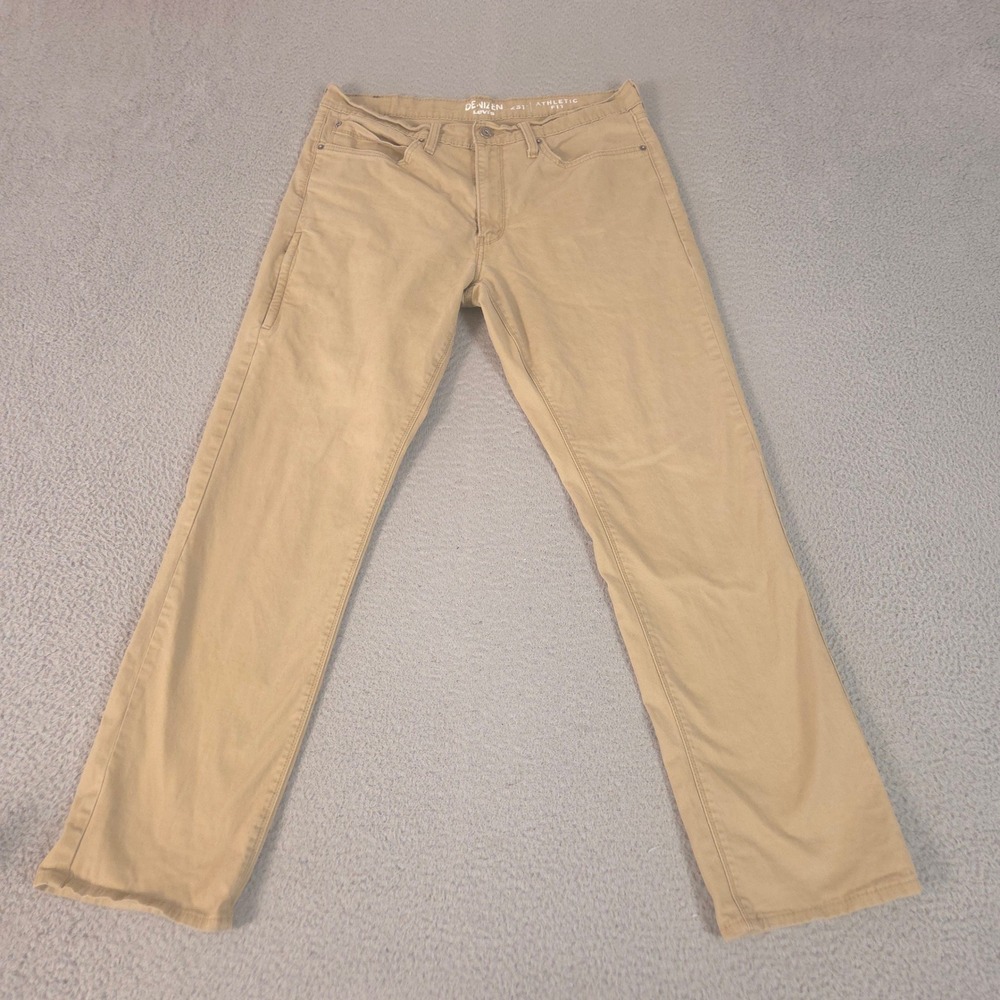 Denizen Levi's Jeans Men 36x33 Tan 231 Athletic Fit Stretch Khaki Straight Denim